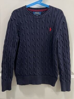 Polo Ralph Lauren Boys Cable Knit Cotton Sweater Size S (8)